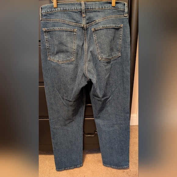 Old Navy Extra High-Rise Straight Leg Blue Jeans Women's Size 12 99% Cotton - Picture 6 of 11